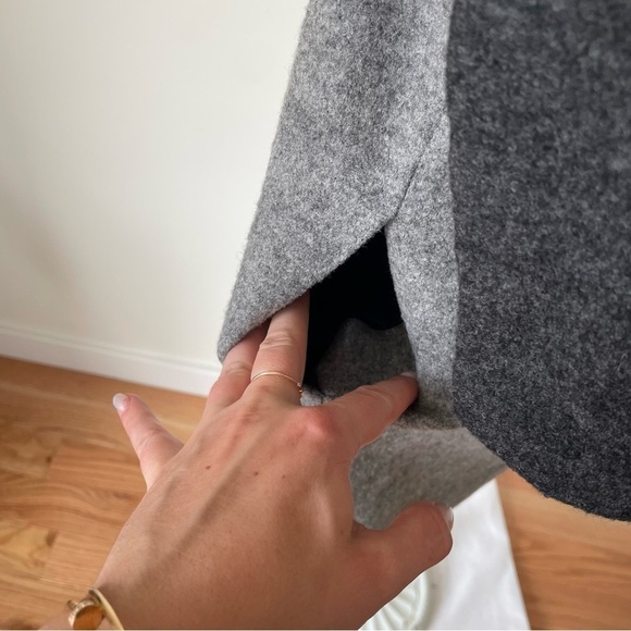 Madewell Geotilt Gray Color Block Wool Blend Long Sleeve Shift Dress EUC Size S - Picture 8 of 12